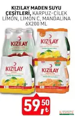 KIZILAY MADEN SUYU 6X200 ML fiyat ve kampanya bilgisi